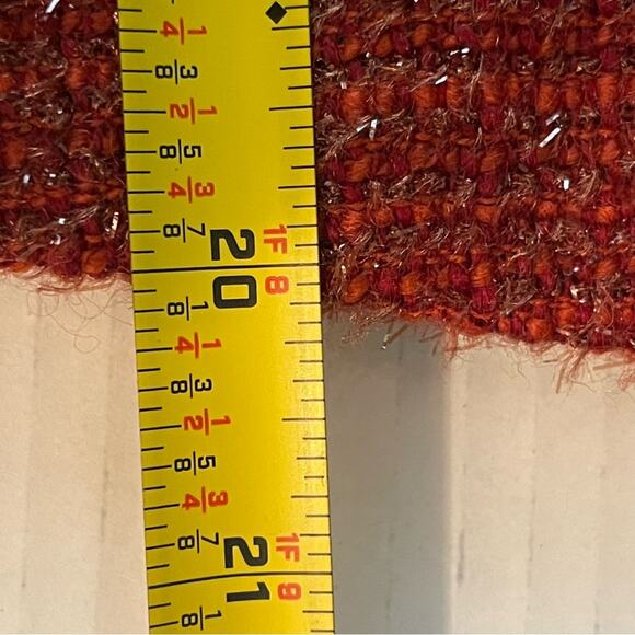 Lafayette 148 New York Brick Red Wool Tweed Iridescent Crop Jacket NWOT Size 2 - Picture 12 of 12